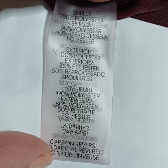 Calvin Klein Women's Burgundy Button Down Shirt - Picture 3 of 9